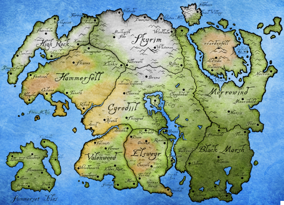 La región de Skyrim y el mundo de Elder Scrolls Online