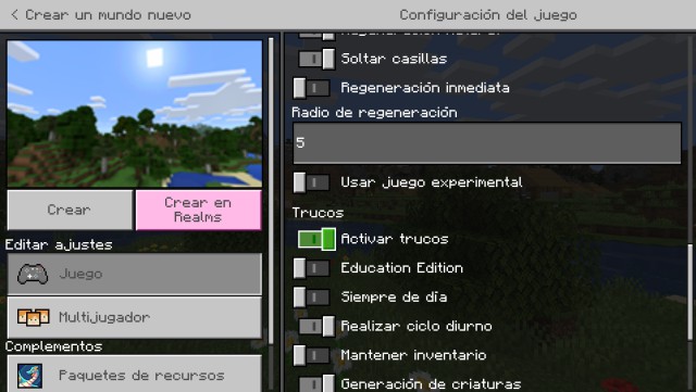 Activar el modo creativo en Minecraft: trucos, claves y comandos de consola