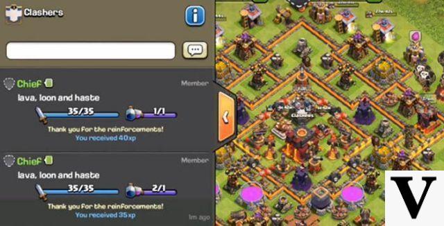 Doação de feitiços em Clash of Clans